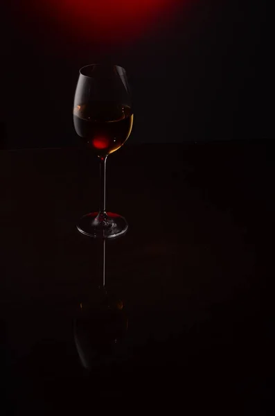 glass of wine studio shooting