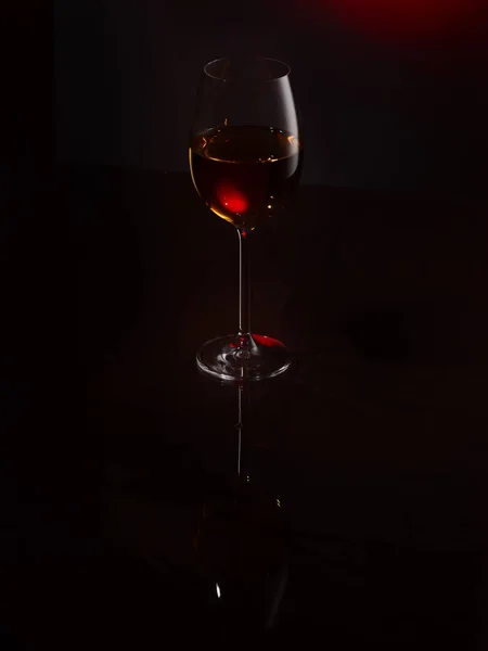 glass of wine studio shooting