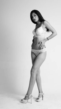 Kız iç çamaşırı beyaz arka plan üzerinde