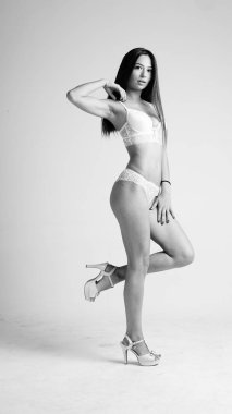 Kız iç çamaşırı beyaz arka plan üzerinde