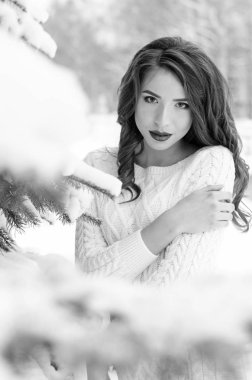 Kar Kraliçesi. Bir kış kadınının portresi.