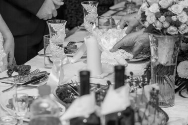 Ukrayna 'nın Ukrayna Düğünü Lutsk 24.10.2014. Ukrayna düğün geleneği. Güzel düğün.