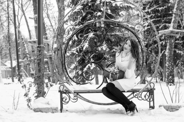 Снежная королева Портрет зимней женщины . — стоковое фото