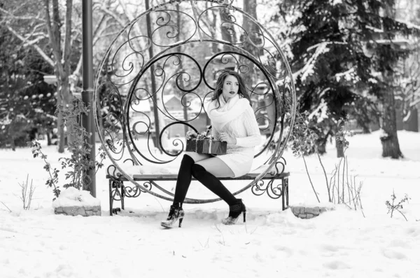 Rainha da neve. Retrato de uma mulher de inverno . — Fotografia de Stock