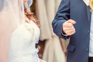 Ukrayna 'nın Ukrayna Düğünü Lutsk 24.10.2014. Ukrayna düğün geleneği.