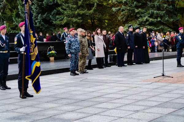 Juramento de cadetes militares Lutsk Ucrania 10 / 12 / 2019 —  Fotos de Stock