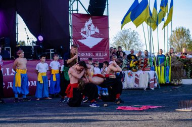 Ternopil. Batı Ukrayna. 02.16.2019 Protestocu Anatoly Zinkevich 'in Ternopil' deki cenazesi. Batı Ukrayna.