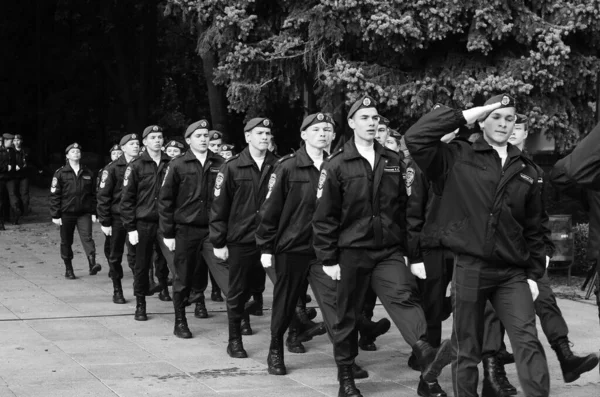 Juramento de cadetes militares Lutsk Ucrânia 12 / 10 / 2019 — Fotografia de Stock