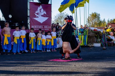 Ternopil. Batı Ukrayna. 02.16.2019 Protestocu Anatoly Zinkevich 'in Ternopil' deki cenazesi. Batı Ukrayna.