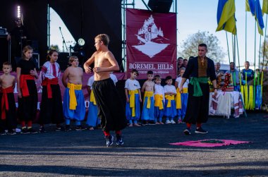 Ternopil. Batı Ukrayna. 02.16.2019 Protestocu Anatoly Zinkevich 'in Ternopil' deki cenazesi. Batı Ukrayna.