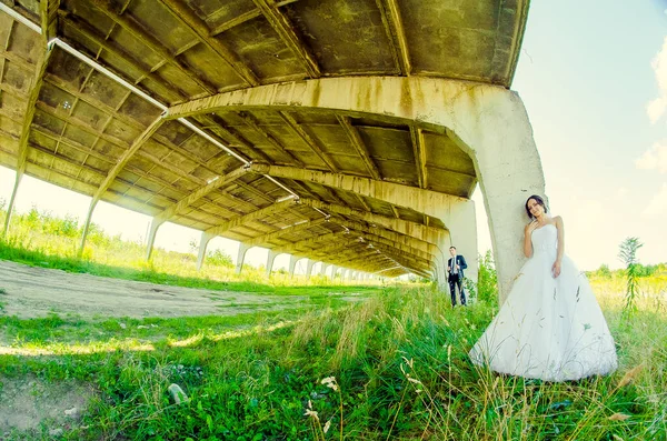 Hermosa pareja en la boda ucraniana Lutsk —  Fotos de Stock