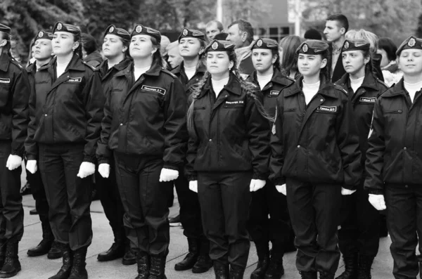 Serment des cadets militaires Lutsk Ukraine 12 / 10 / 2019 — Photo