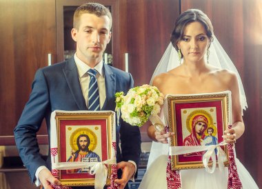 Ukraynalı güzel çift Lutsk 'ta evleniyor.