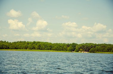 Nehir ve ormanlı güzel bir manzara.