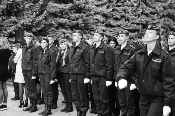 Oath of military cadets Lutsk Ukraine 12/10/2019 — Stock Photo, Image