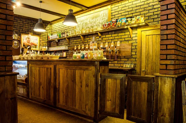 Pub Tiro Interior Con Barra Bar — Foto de Stock