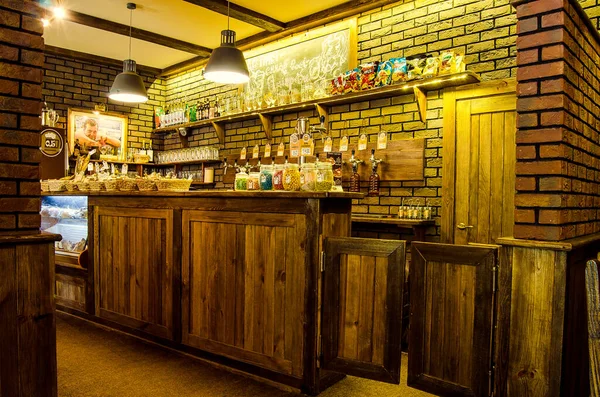 Pub Interior Shot Bar Counter — Foto Stock