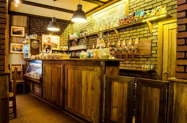 Pub Interior Shot Bar Counter — Stock Photo, Image