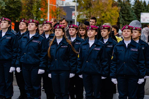 Oath of military cadets Lutsk Ukraine 12/10/2019 — 스톡 사진