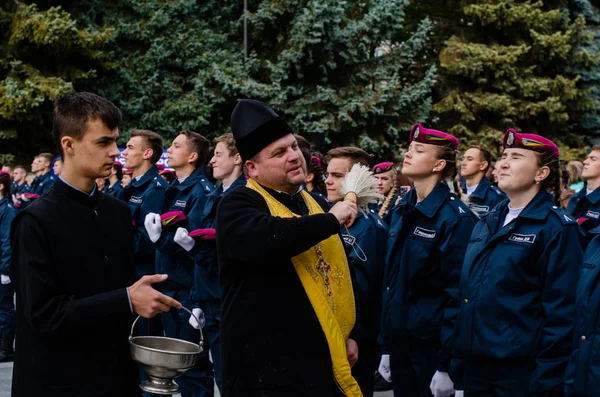 Askeri Öğrenciler Yemini Lutsk Ukrayna 12 / 10 / 2019 — Stok fotoğraf