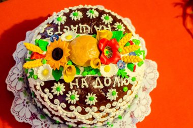 Çiçekli güzel düğün pastası 