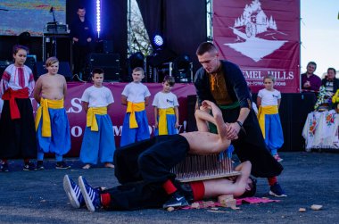 Ternopil. Batı Ukrayna. 02.16.2019 Protestocu Anatoly Zinkevich 'in Ternopil' deki cenazesi. Batı Ukrayna.