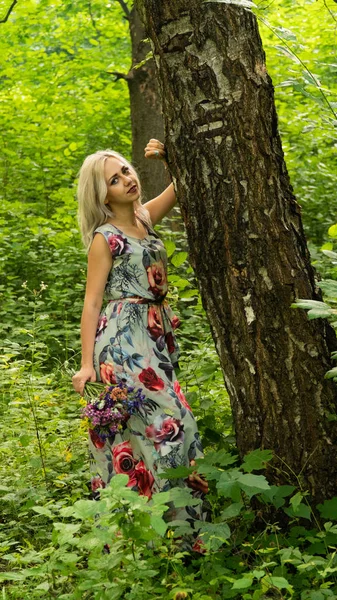 Retrato de hermosa chica en el campo —  Fotos de Stock