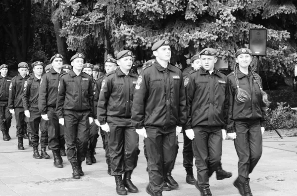 Oath of military cadets Lutsk Ukraine 12/10/2019 — 스톡 사진