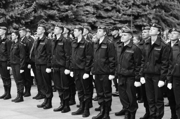 Juramento de cadetes militares Lutsk Ucrânia 12 / 10 / 2019 — Fotografia de Stock