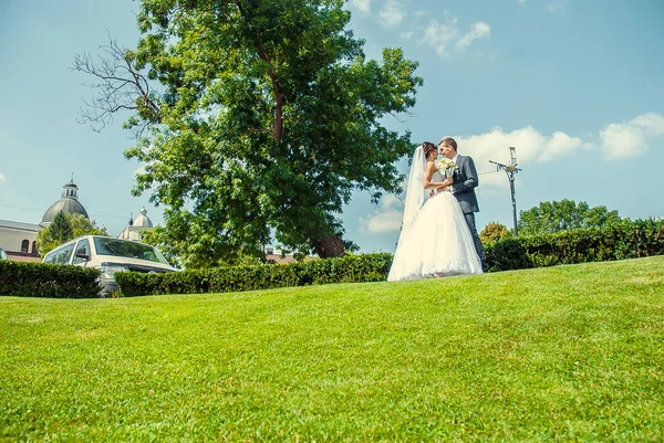 Casal encantador em casamento ucraniano Lutsk — Fotografia de Stock