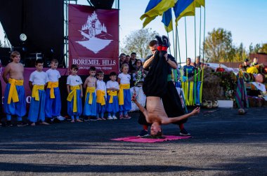Ternopil. Batı Ukrayna. 02.16.2019 Protestocu Anatoly Zinkevich 'in Ternopil' deki cenazesi. Batı Ukrayna.