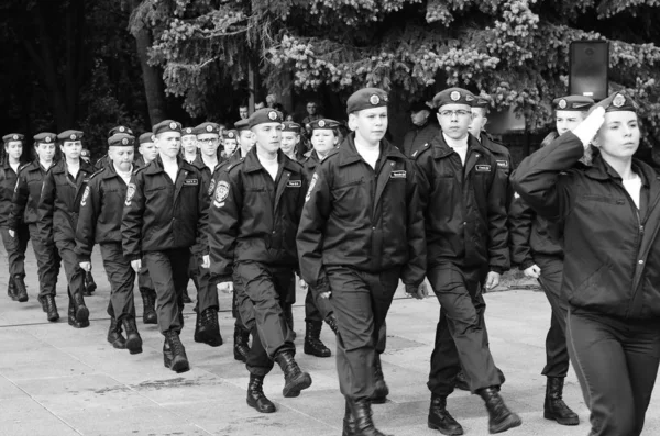 Juramento de cadetes militares Lutsk Ucrânia 12 / 10 / 2019 — Fotografia de Stock