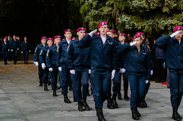 Serment des cadets militaires Lutsk Ukraine 12 / 10 / 2019 — Photo