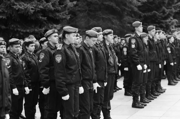 Juramento de cadetes militares Lutsk Ucrânia 12 / 10 / 2019 — Fotografia de Stock