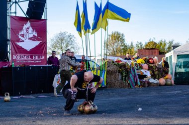 Ternopil. Batı Ukrayna. 02.16.2019 Protestocu Anatoly Zinkevich 'in Ternopil' deki cenazesi. Batı Ukrayna.