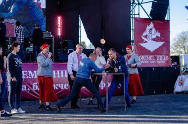 Ternopil. Batı Ukrayna. 02.16.2019 Protestocu Anatoly Zinkevich 'in Ternopil' deki cenazesi. Batı Ukrayna.