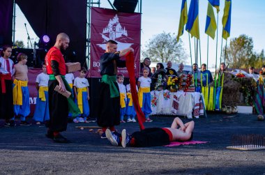 Ternopil. Batı Ukrayna. 02.16.2019 Protestocu Anatoly Zinkevich 'in Ternopil' deki cenazesi. Batı Ukrayna.