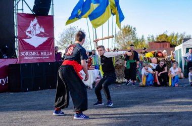 Ternopil. Batı Ukrayna. 02.16.2019 Protestocu Anatoly Zinkevich 'in Ternopil' deki cenazesi. Batı Ukrayna.