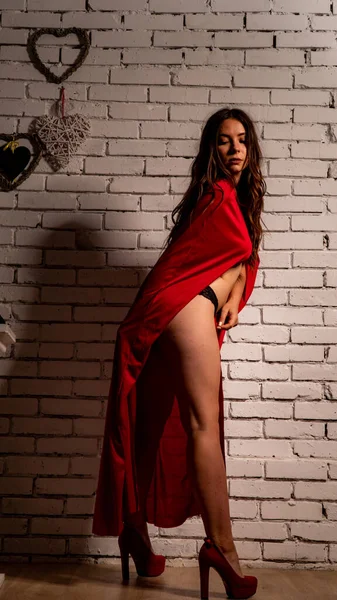 Little Red Riding Hood, all grown up — 스톡 사진