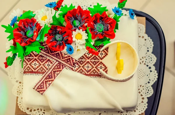 Beau Gâteau Mariage Dans Oeuf — Photo