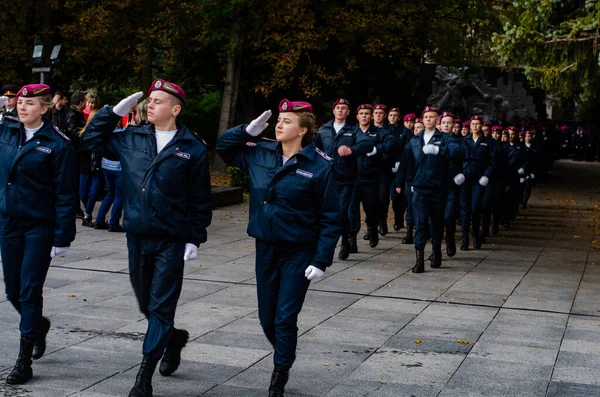 Eid der militärischen Kadetten lutsk ukraine 12 / 10 / 2019 — Stockfoto