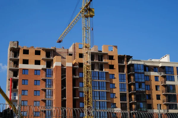 New Building Construction Sunny Day — Stock Photo, Image