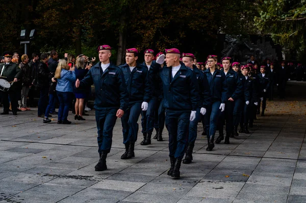 Juramento de cadetes militares Lutsk Ucrania 10 / 12 / 2019 — Foto de Stock