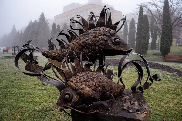 Beautiful Wrought Iron Sculptures Garden City — Stock Photo, Image