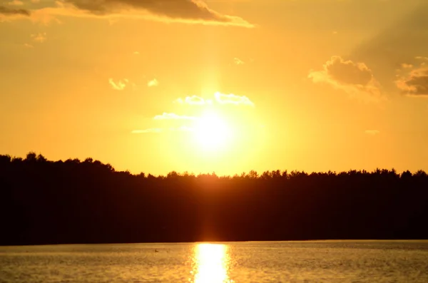 Sonnenuntergang Strand Mit Schönem Himmel — Stockfoto