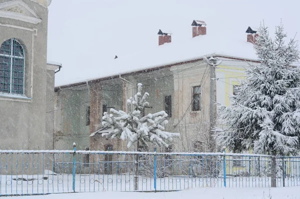 Gereja Ortodoks lansekap musim dingin — Stok Foto