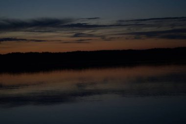 picturesque view of endless sea with beautiful sunrise at sky 
