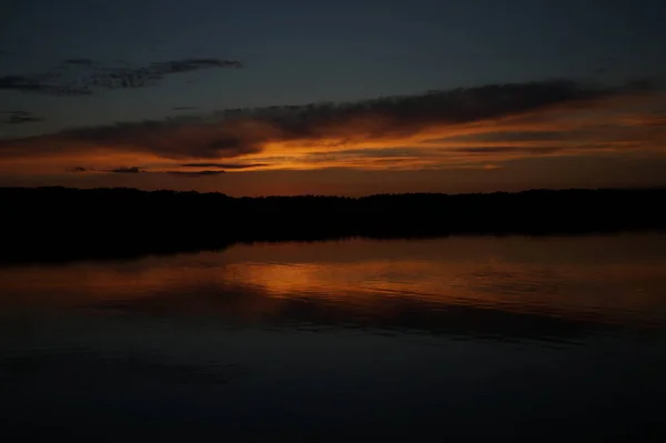 Malerischer Blick Auf Endloses Meer Mit Schönem Sonnenaufgang Himmel — Stockfoto