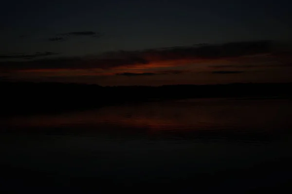 Malerischer Blick Auf Endloses Meer Mit Schönem Sonnenaufgang Himmel — Stockfoto