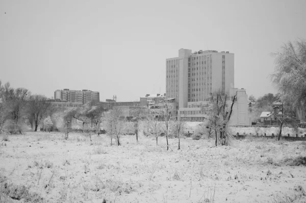 冬の雪の風景. — ストック写真